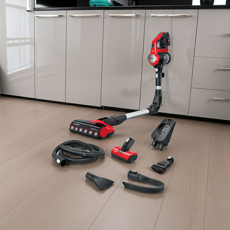 BOSCH BCS711PET Rechargeable Handstick Vacuum Cleaner Unlimited ProAnimal Serie7 Red