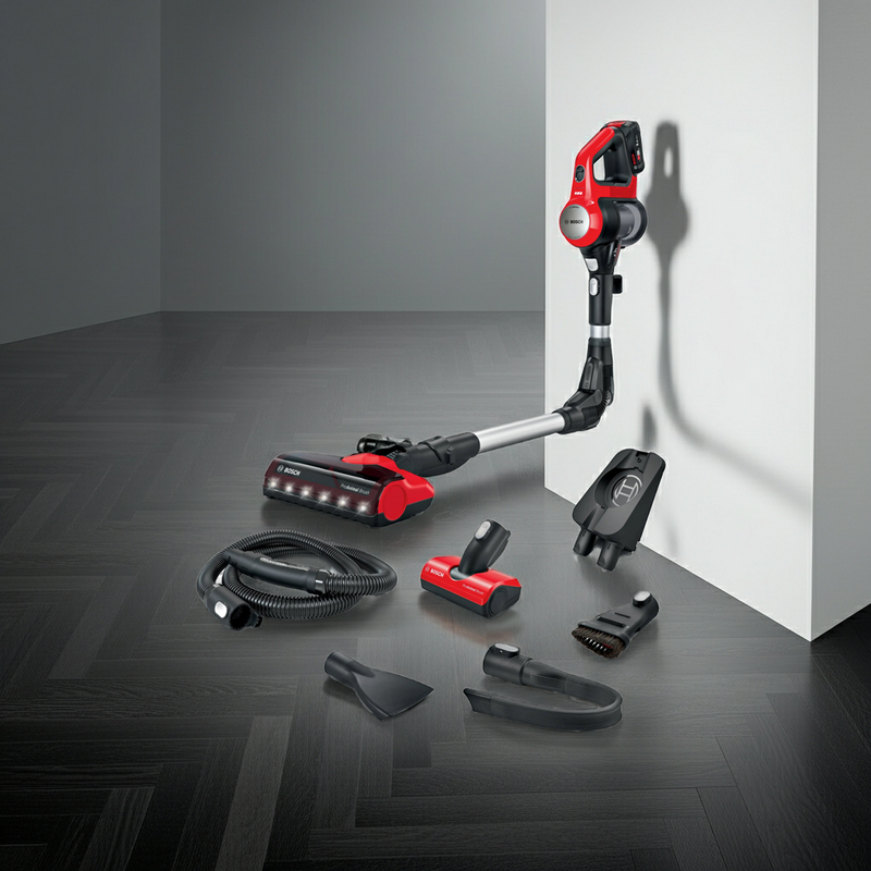 BOSCH BCS711PET Rechargeable Handstick Vacuum Cleaner Unlimited ProAnimal Serie7 Red