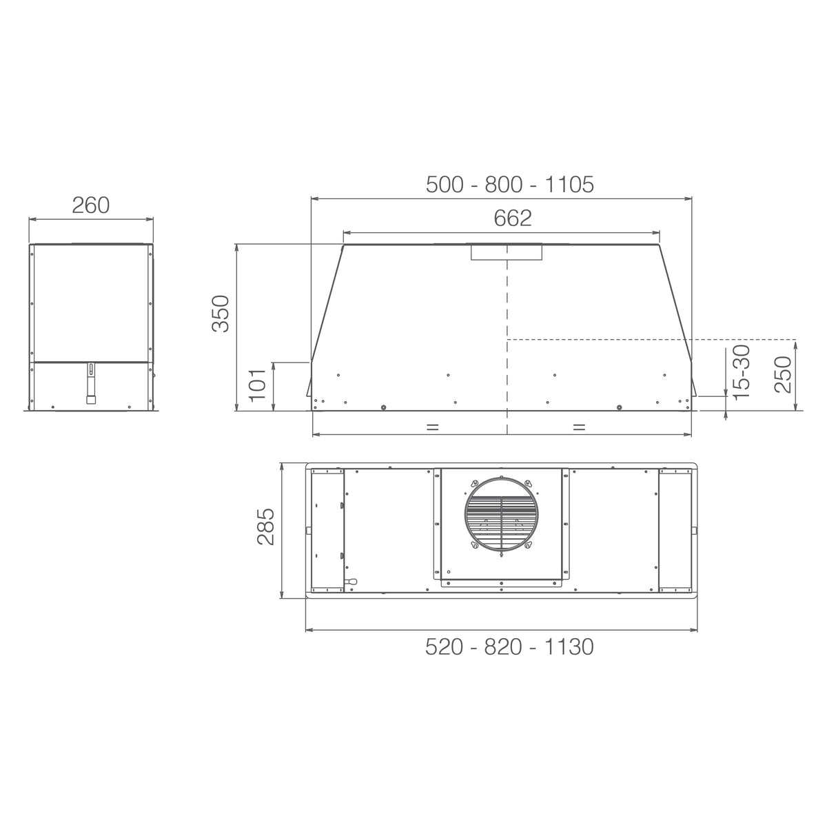 Elica CT35 PRO IX/A/120 built-in hood 120 cm stainless steel cutout product image