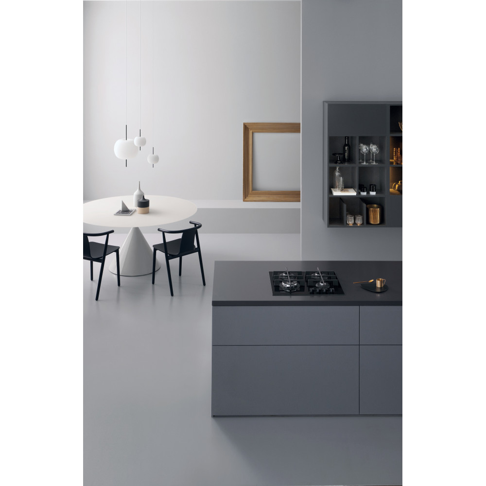 Whirlpool GOWL 628/NB gas on glass hob control panel or feature detail