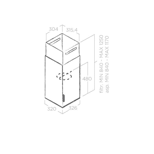 ELICA HAIKU BL/A/90 Wall Hood 90cm 1000m3/h Black Glass