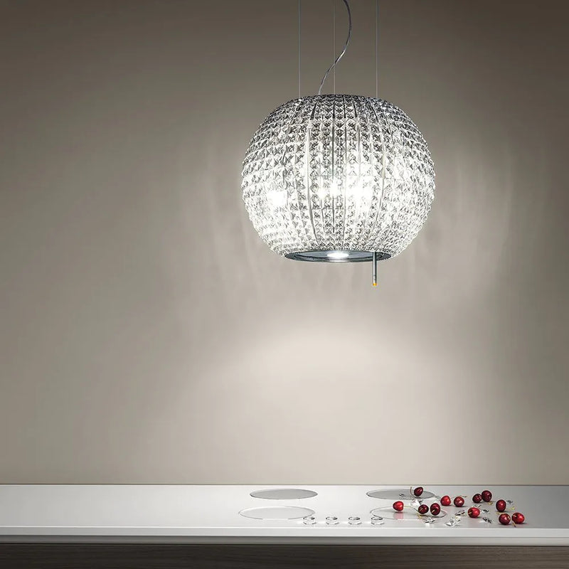 Elica STAR IX/F/47 Suspended Island Cooker Hood 47cm 550M3/H S.SteeL+Glass+Remote 02183/1