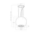 Elica STAR IX/F/47 Suspended Island Cooker Hood 47cm 550M3/H S.SteeL+Glass+Remote 02183/1