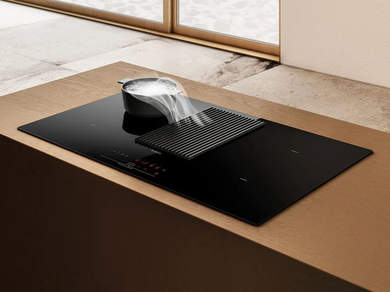Nikola Tesla Hood+Induction Hob 83cm 550m3/h Black Glass BL/F/83