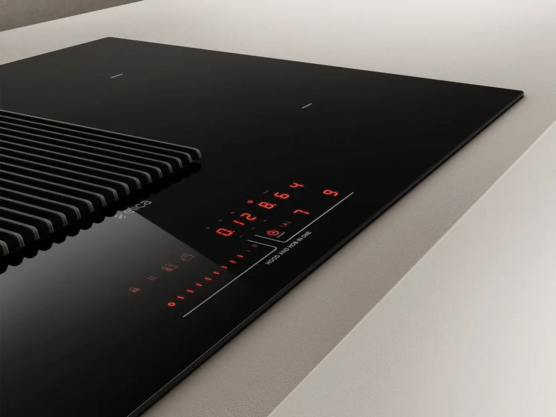 Nikola Tesla Hood+Induction Hob 83cm 550m3/h Black Glass BL/F/83