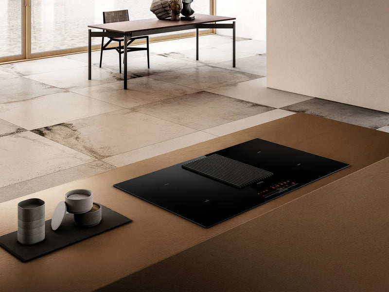 Nikola Tesla Hood+Induction Hob 83cm 550m3/h Black Glass BL/F/83