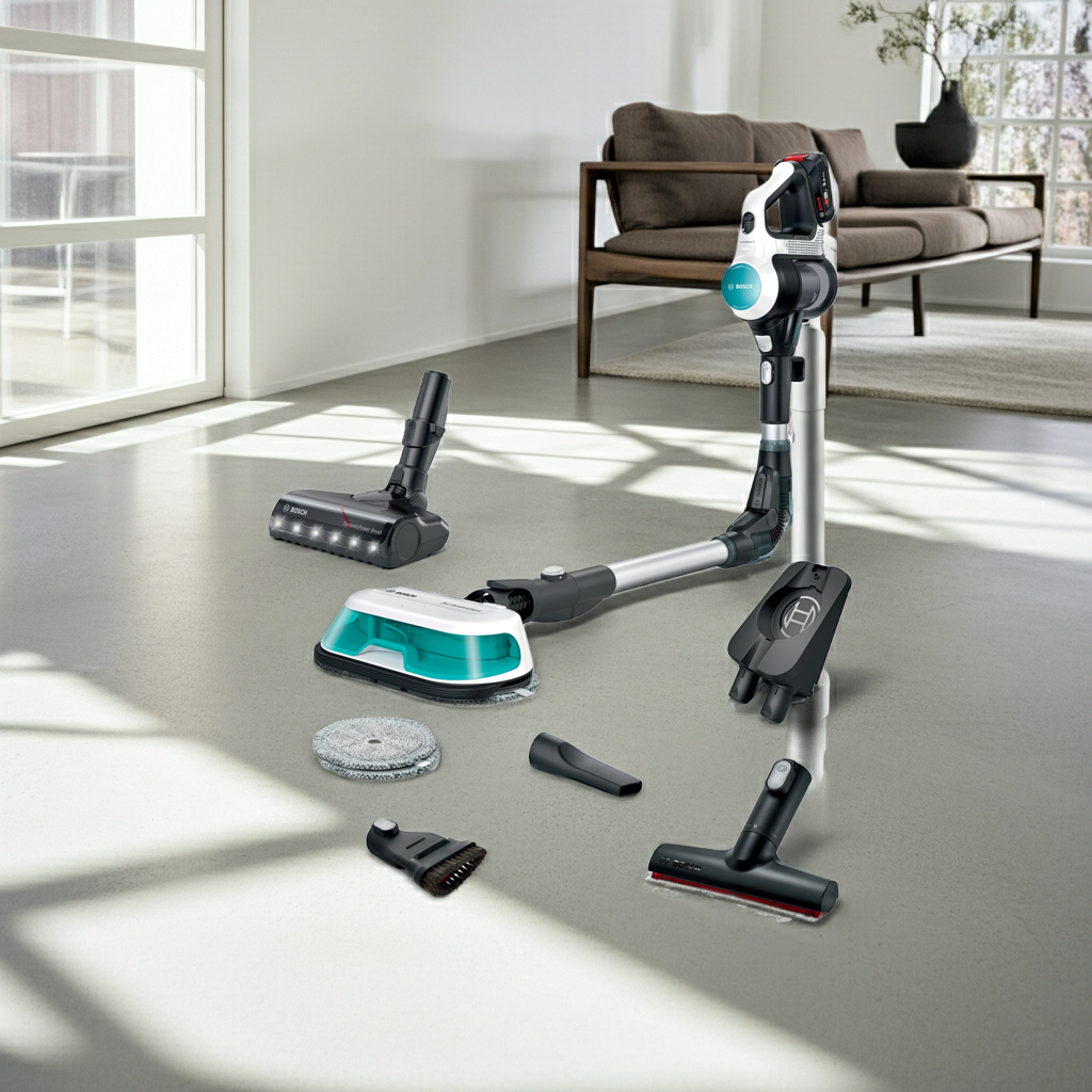 Bosch BCS71HYG1 Unlimited 7 ProHygienic Aqua Rechargeable 2-in-1 Vacuum and Mop White product view 23
