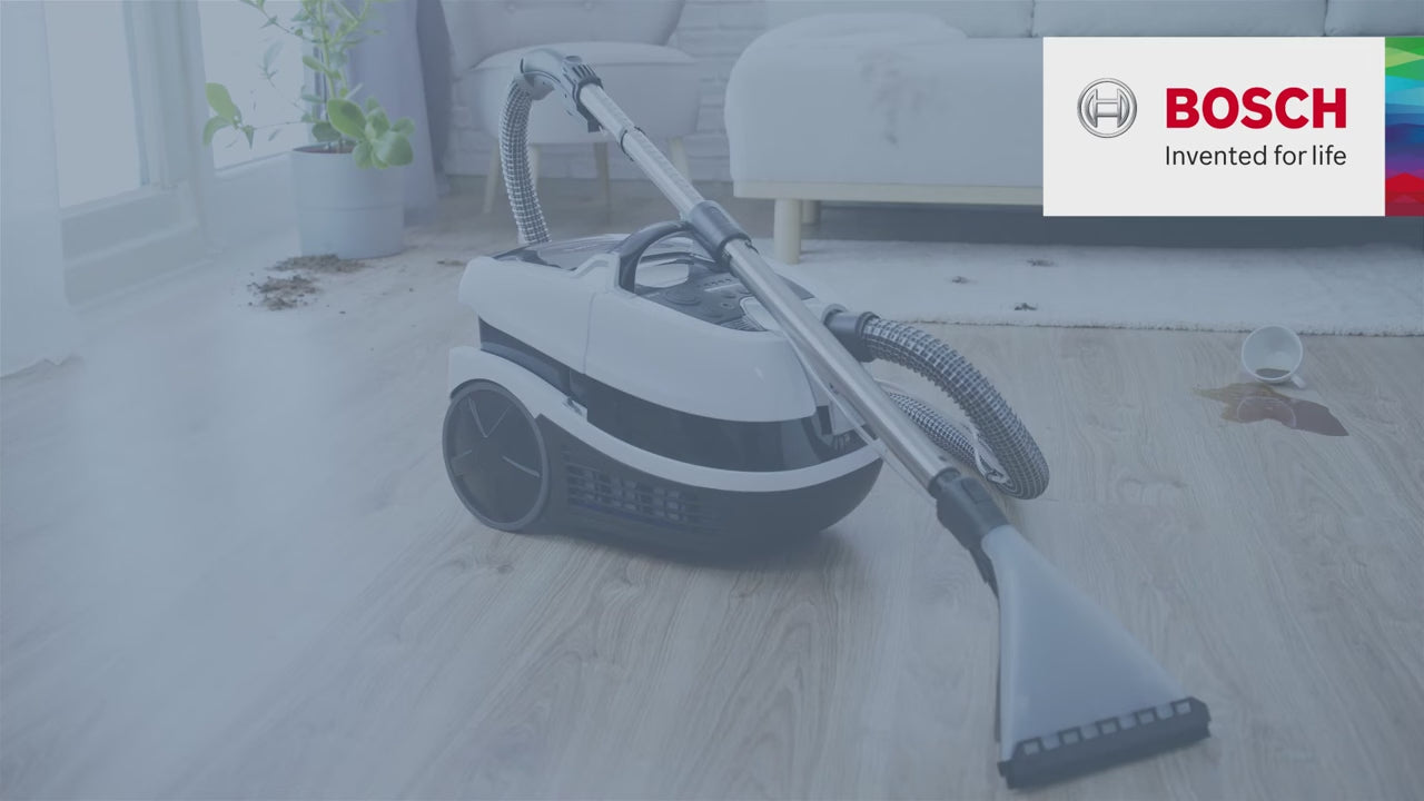 Bosch BWD420HYG AquaWash & Clean Series 4 - 3-in-1 Wet & Dry Cleaning System product video