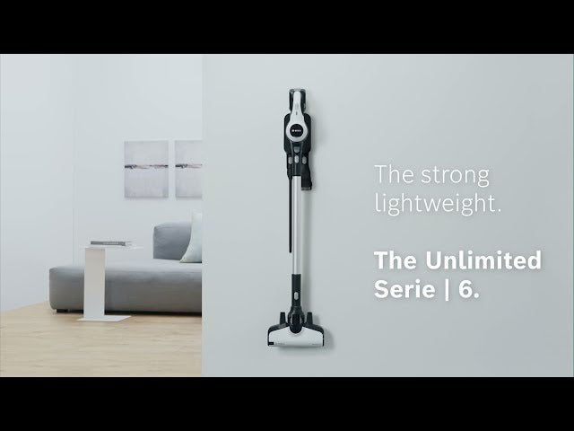 Bosch BCS611P4A Unlimited 6 Series 6 - Lightweight Rechargeable Vacuum Cleaner product video