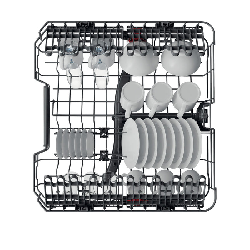 Whirlpool WFO 3O41 PL X UK Dishwasher 10prog A+++ 9.5lit Power Clean Natural Dry Flexible 3rd Rack Inox
