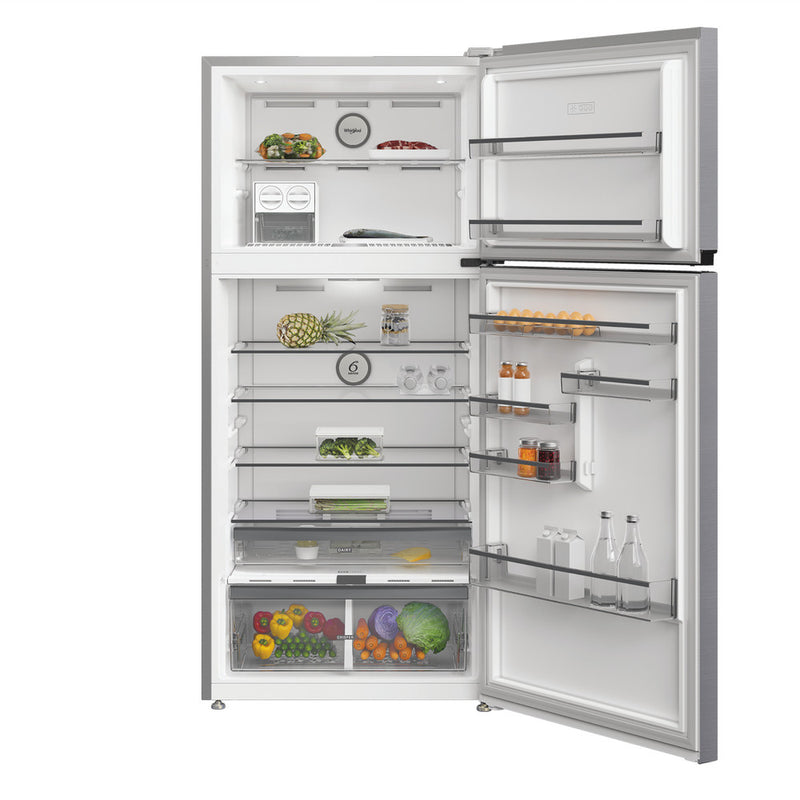 Top Mount Freezer-Fridge 83cm Inox