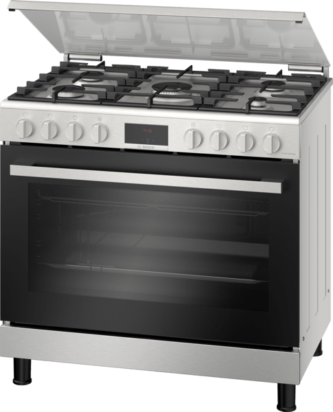 Gas Cooker Serie6 90cm  Led Display Control 125Lit S.Steel