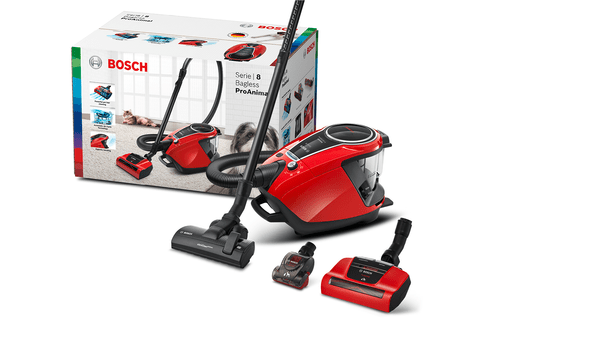 BOSCH Bagless Vacuum Cleaner Serie8  ProAnimal Black+Red