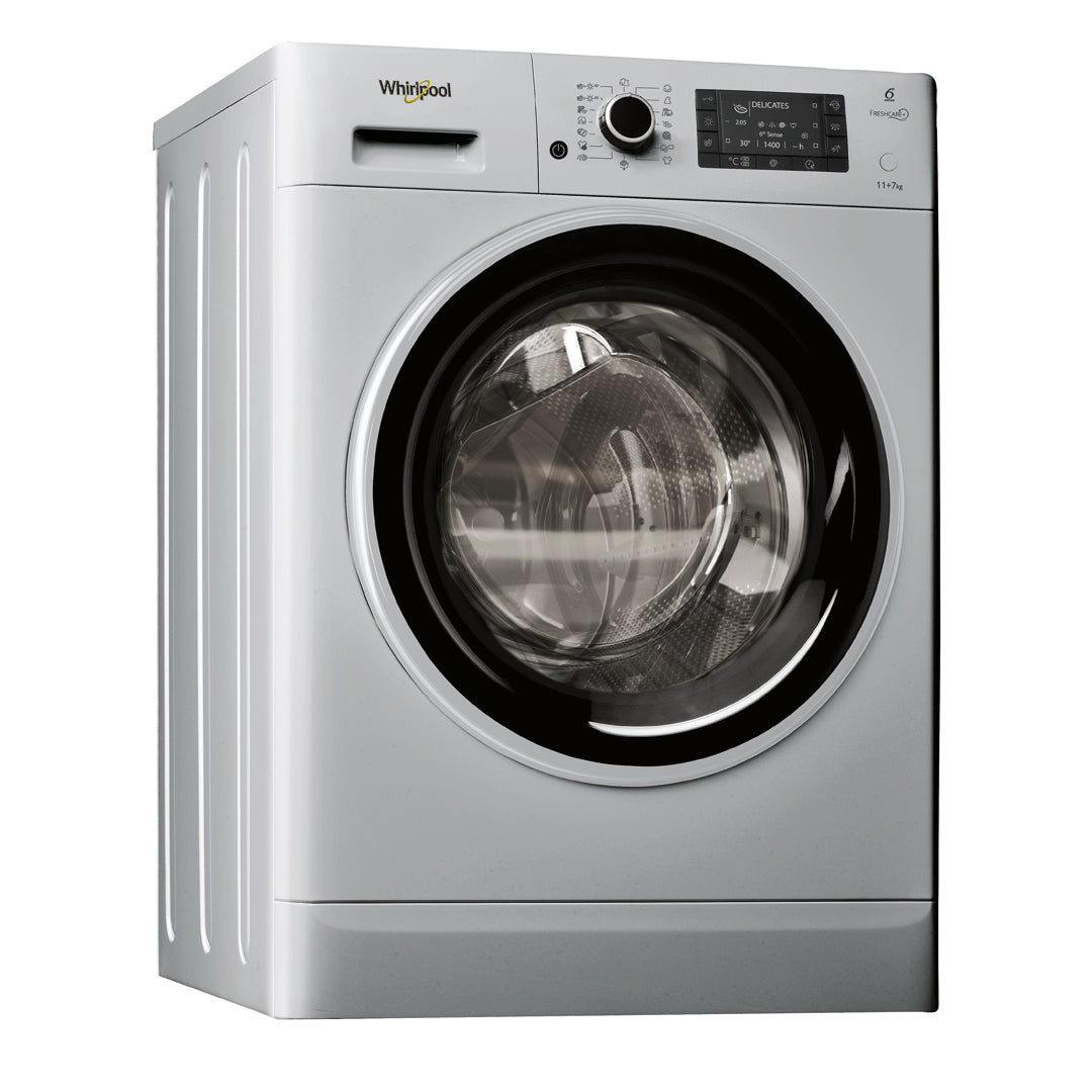 Whirlpool FWDD117168SBS washer dryer front view