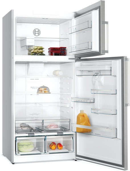 Top Mount Fridge/Freezer Serie6 86cm 687lit Water Dispenser Inox-esay clean