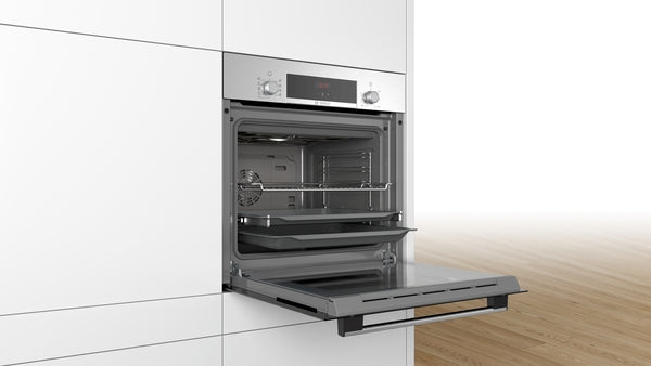 Built In Elec Oven 60cm Serie4 66Lit Eco Clean Back S.Steel