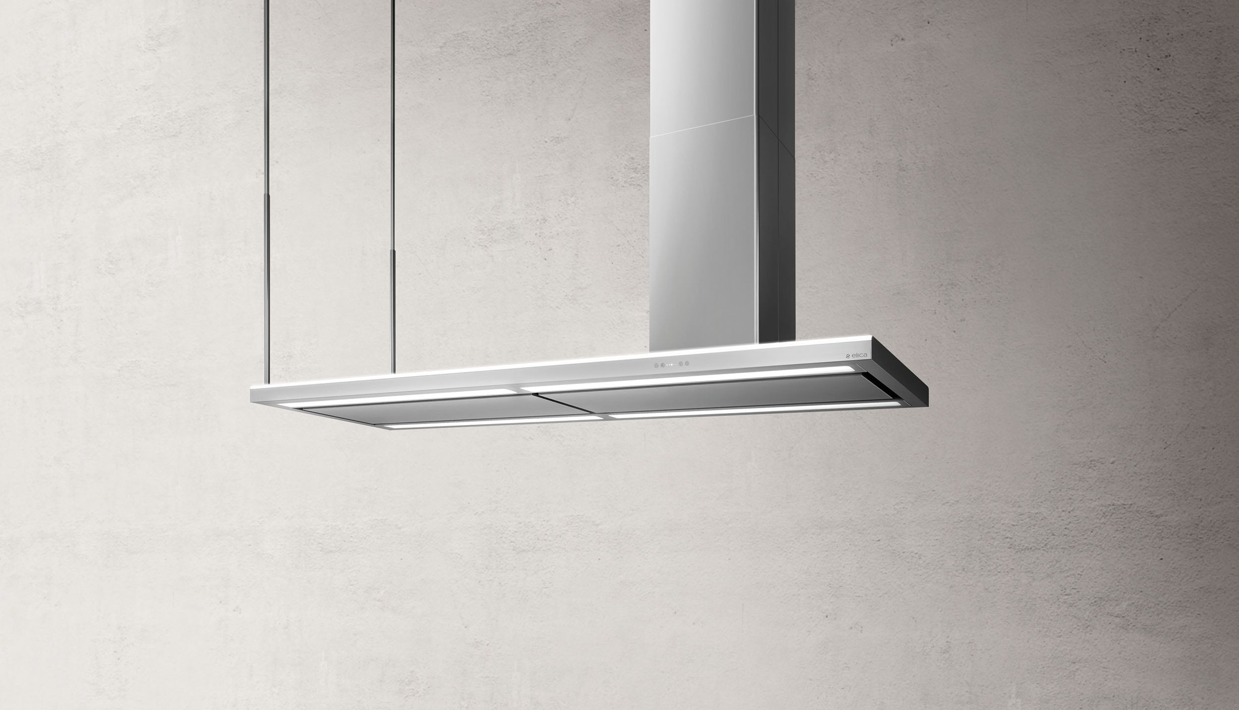 Elica MOON ISLAND IX/F/180 180cm hood in stainless steel at Tahboub Appliances Jordan