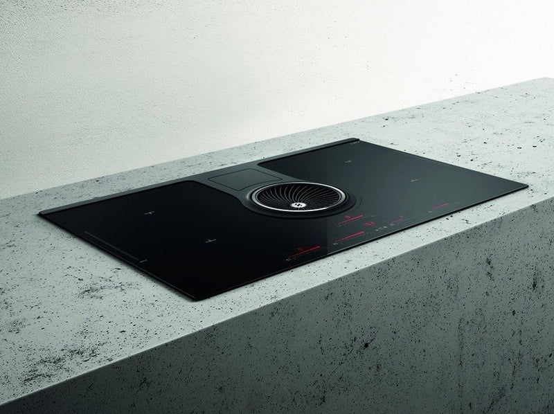 Hood+Gas Hob 90cm 550m3/h Black Glass