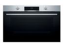 Built In Gas Oven 90cm Serie4 92Lit Black+S.Steel